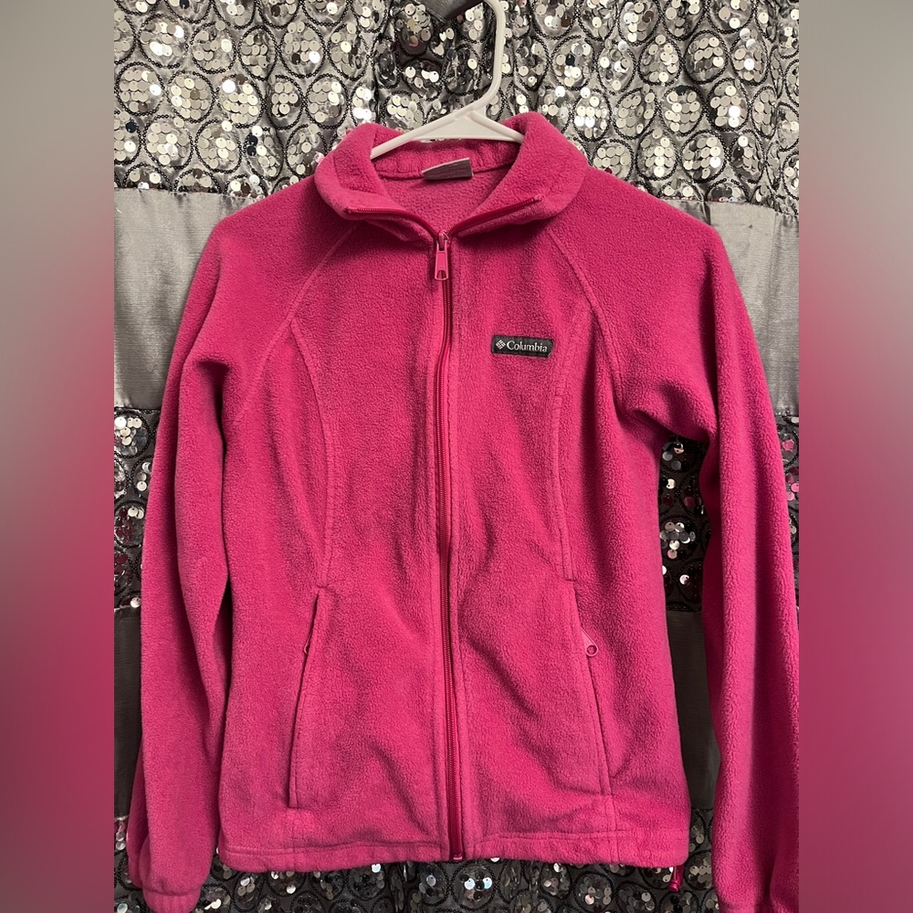 COLUMBIA Women's Benton Springs Full Zip Fleece Jacket Fuschia